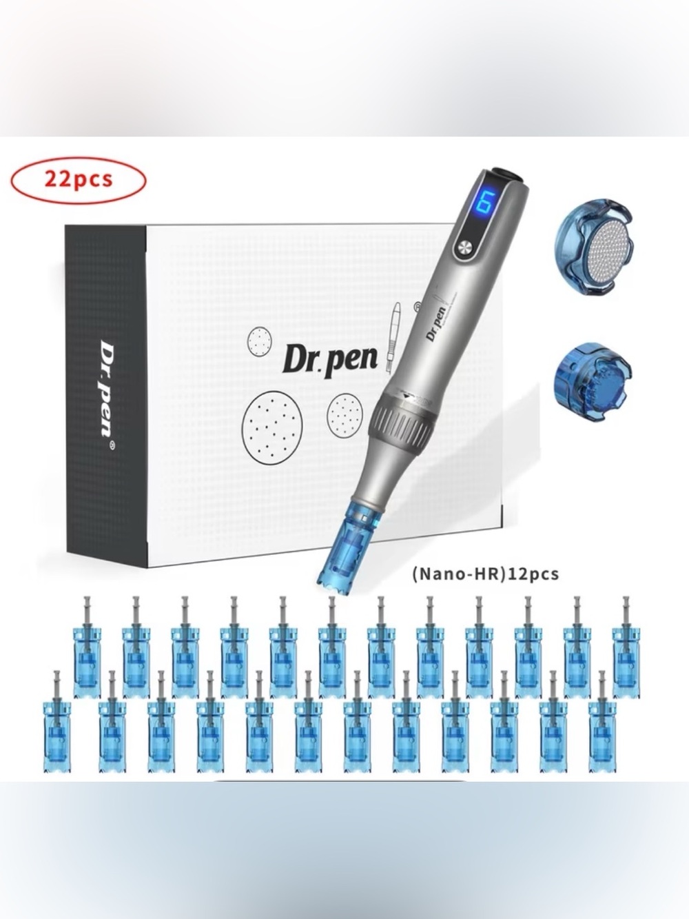 Dr. Pen Ultima M8S Microneedling Pen Microneedling Pen Kit in Gray & Blue NWT